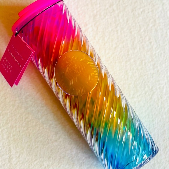 Starbucks Tim Singleton Spiral Cup Swirl Rainbow Pride Hot Cold Tumbler 2023 New - Picture 5 of 14